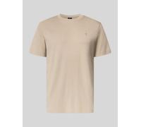 JOOP! COLLECTION T-Shirt mit Rundhalsausschnitt und Logo-Stitching in Beige, Größe L