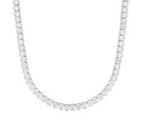 JOOP! Collier 925 Sterling Silber Damen Halsschmuck, mit Zirkonia synth., 42+3 cm, Weiß, Kommt in Schmuck Geschenk Box, 2038911