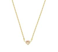 JOOP! Collier für Damen, Sterling Silber 925, mit Zirkonia, 42+3 cm, gold, Herz, Damenschmuck, Geschenkidee, kommt in Schmuck Geschenk Box, 2100958
