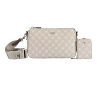 Umhängetasche JOOP "cortina 1.0 jasmina shoulderbag shz", Damen, Gr. B/H/T: 22cm x 15cm x 6cm, beige (pelican), Lederimitat, bedruckt, Taschen, Handtasche Damen Tasche Damen Schultertasche (62103800-0
