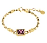 Joop! Damen Armband 2040533 Edelstahl gelbgold IP synth. Zirkonia lila