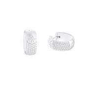 JOOP! Creolen 925 Sterling Silber Damen Ohrschmuck, mit Zirkonia synth., 1,7 cm, Weiß, Kommt in Schmuck Geschenk Box, 2036787
