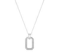 Joop! Kette mit Anhänger – 925 Sterling Silber, Zirkonia synth., 42+3 cm, Weiß, Geschenkbox