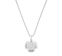 JOOP! Kette mit Anhänger 925 Sterling Silber Damen Halsschmuck, mit Zirkonia synth., 42+3 cm, Weiß, Kommt in Schmuck Geschenk Box, 2039692