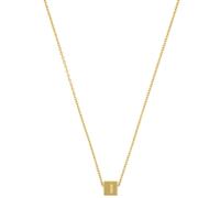 JOOP! Damen Halskette mit Würfelanhänger Silber vergoldet