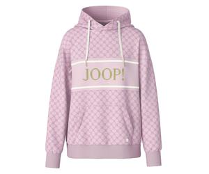 JOOP! Damen Hoodie - Loungewear, Kapuzenpullover, Muster, Logo Rosa/Grün L