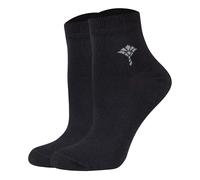 JOOP! Damen Quartersocken, 2er Pack - Daily Glam Organic GOTS Quarter, Baumwoll-Mix, uni 35-38 Schwarz
