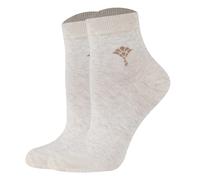 JOOP! Damen Quartersocken, 2er Pack - Daily Glam Organic GOTS Quarter, Baumwoll-Mix, uni 39-42 Beige