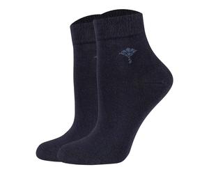 JOOP! Damen Quartersocken, 2er Pack - Daily Glam Organic GOTS Quarter, Baumwoll-Mix, uni 39-42 Blau