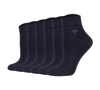 JOOP! Damen Quartersocken, 6er Pack - Daily Glam Organic GOTS Quarter, Baumwoll-Mix, uni 35-38 Blau