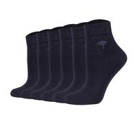 JOOP! Damen Quartersocken, 6er Pack - Daily Glam Organic GOTS Quarter, Baumwoll-Mix, uni Dunkelblau 39-42