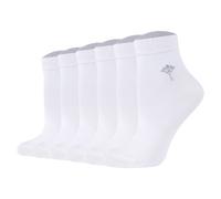 JOOP! Damen Quartersocken, 6er Pack - Daily Glam Organic GOTS Quarter, Baumwoll-Mix, uni Weiß 35-38