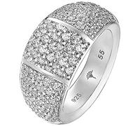 Joop Damen-Ring 925 Silber Perlmutt Rechteckschliff creme Zirkonia Gr. 57 (18.1) - JPRG90691A570
