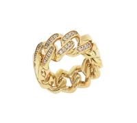 JOOP! Ring für Damen, Edelstahl, 11 mm, mit Zirkonia, gold, Geschenkidee, kommt in Schmuck Geschenk Box