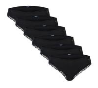 JOOP! Damen Slips, 6er Pack - Multipack, Briefs, Cotton Stretch, einfarbig Schwarz S