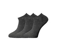 JOOP! Damen Sneaker Kurzsocken Füßlinge 760001 3 Paar, Farbe:Grau;Strumpf-/Sockengröße:39-42;Artikel:-2100 anthra mel.