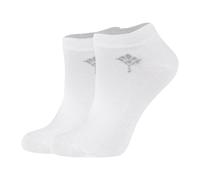 JOOP! Damen Sneakersocken, 2er Pack - Daily Glam Organic GOTS Sneaker, Baumwoll-Mix, uni 35-38 Weiß