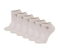JOOP! Damen Sneakersocken, 6er Pack - Daily Glam Organic GOTS Sneaker, Baumwoll-Mix, uni 39-42 Beige