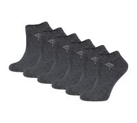 JOOP! Damen Sneakersocken, 6er Pack - Daily Glam Organic GOTS Sneaker, Baumwoll-Mix, uni Anthrazitmelange 35-38