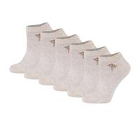 JOOP! Damen Sneakersocken, 6er Pack - Daily Glam Organic GOTS Sneaker, Baumwoll-Mix, uni Naturmelange 39-42