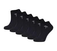 JOOP! Damen Sneakersocken, 6er Pack - Daily Glam Organic GOTS Sneaker, Baumwoll-Mix, uni Schwarz 35-38