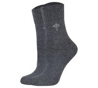 JOOP! COLLECTION Socken mit Label-Print im 2er-Pack in Anthrazit, Größe 39-42