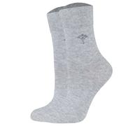 JOOP! Collection Socken mit Label-Print im 2er-Pack in Hellgrau Melange, Größe 35-38