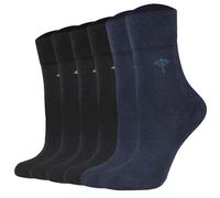 JOOP! Damen Socken, 6er Pack - Daily Glam Organic GOTS Socks, Baumwoll-Mix, uni 2xSchwarz/Dunkelblau / 35-38 35-38 Mehrfarbig