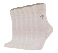 JOOP! Damen Socken, 6er Pack - Daily Glam Organic GOTS Socks, Baumwoll-Mix, uni Naturmelange / 35-38 35-38 Beige