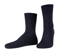 JOOP! Damen Socken - Daily Glam Cotton Socks, Rippstruktur, merzerisierte Baumwolle, Stickerei Dunkelblau 39-42