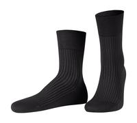 JOOP! Damen Socken - Daily Glam Cotton Socks, Rippstruktur, merzerisierte Baumwolle, Stickerei Schwarz 39-42
