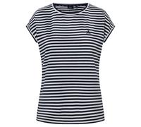 JOOP! Damen T-Shirt - Kurzarm, Rundhals, Jersey, gestreift, Cotton Stretch Dunkelblau/Weiß XS