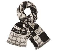 JOOP! Damen Schal - Webschal, Cornflower, Logo, Jacquard, Bicolor Schwarz