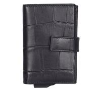 Joop! Fano C-Three Kreditkartenetui RFID Schutz Leder 7 cm schwarz