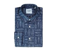 JOOP! Hemd Herren Slim Fit Langarm Baumwolle blau, M