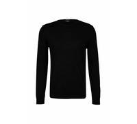 Strickpullover JOOP "Denny", Herren, Gr. L, schwarz, Strick, Obermaterial: 100% Wolle, clean, unifarben, regular fit normal, Rundhals, elastischer Bund, Pullover Strickpullover, mit Rundhals (87300451