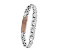 JOOP! Identarmband Edelstahl Herren Armschmuck, 18,5+1,5+1,5 cm, Silber, Kommt in Schmuck Geschenk Box, 2038040