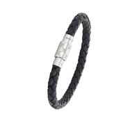 JOOP! Herren Armband 2023437 Leder Edelstahl 21 cm