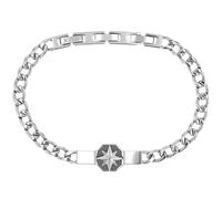 JOOP! Armband mit Anhänger für Herren, Edelstahl, 18,5+1,5+1,5 cm, Silber, Kompass-Anhänger, Geschenkidee, kommt in Schmuck Geschenk Box, 2100989