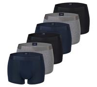 JOOP! Herren Boxershorts, 6er Pack - Everyday, Basic, Cotton Stretch, Logo Grau/Schwarz/Blau S