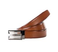 JOOP! Herren Gürtel - Coll. Belt 3,5 cm, Echtleder, Koppelverschluss, Logo Hellbraun 90 cm