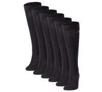 JOOP! Herren Kniestrümpfe, 6er Pack - Premium Essential Cotton Knee High, Logo, einfarbig Schwarz 39-42