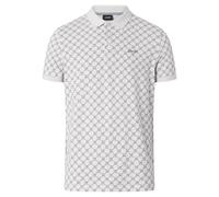 JOOP! Herren Poloshirt - JJ-42Paigam, Pique, Cotton Stretch, Cornflower Print Grauweiß S