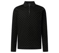 JOOP! Herren Poloshirt, langarm - Varlon, Polokragen, Cornflower-Allover, Baumwolle Schwarz / 2XL XXL Schwarz