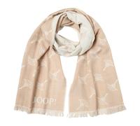 JOOP! Herren Schal - Feris, Webschal, Cornflower, Logo, Bicolor, ca. 180 x 60 cm Beige (Open Brown)