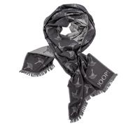 JOOP! Herren Schal mit Modal und Wolle - Feris, Webschal, Cornflower, 180x40cm One size Grau