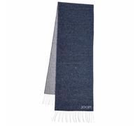 JOOP! Herren Schal mit Wolle - Larson, Wendeschal, Logo Dunkelblau