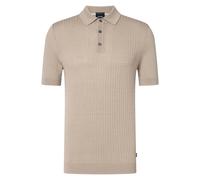 JOOP! Herren Stickpolo -Vanceo, Baumwolle, Struktur mit Streifenoptik Beige 2XL