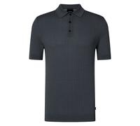 JOOP! Herren Stickpolo -Vanceo, Baumwolle, Struktur mit Streifenoptik Blau XL