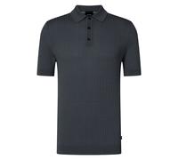 JOOP! Herren Stickpolo -Vanceo, Baumwolle, Struktur mit Streifenoptik XL Blau